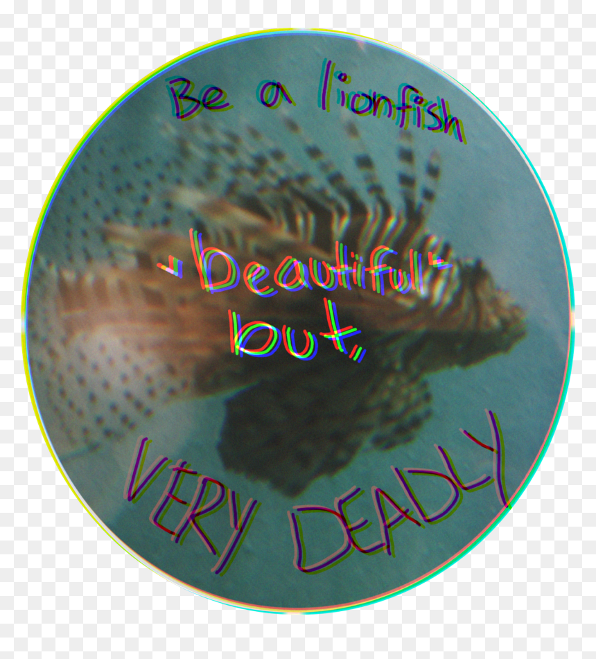 #lionfish #bealionfish #beautiful #fish #original #humananimalhybrid - Circle, HD Png Download - lionfish png
