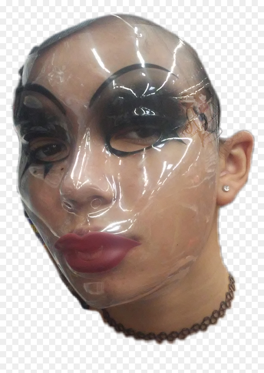 #halloween #mask #girl #lips #pretty #scary #face - Bronze Sculpture, HD Png Download - halloween mask png