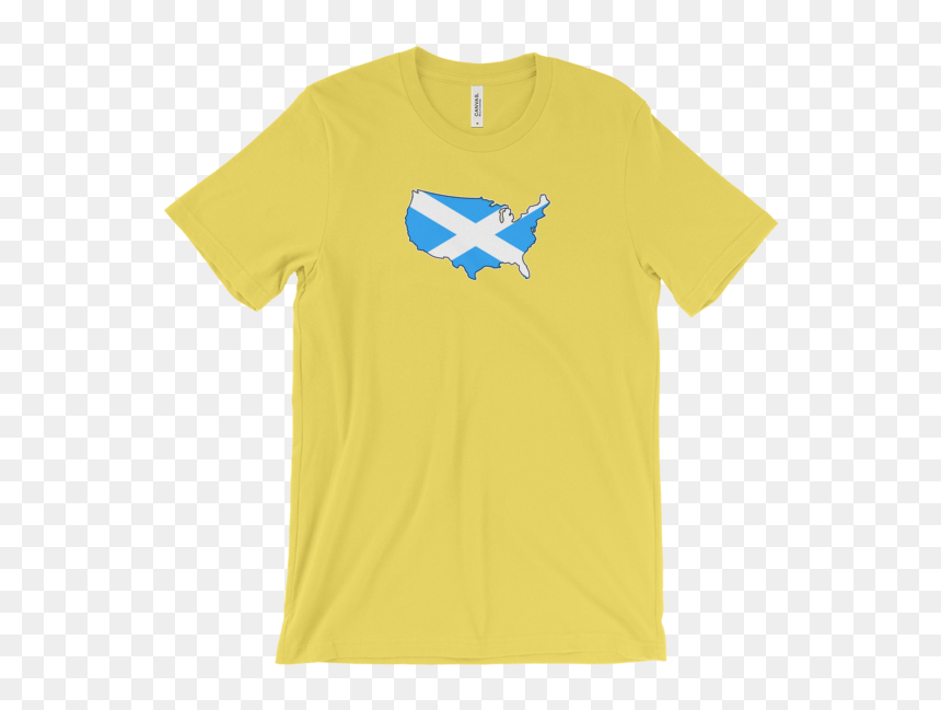 Scotland Usa T-shirt - Colour Yellow T Shirt, HD Png Download - scottish flag png