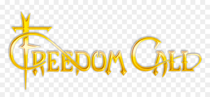 Freedomcall Logo Gold Schwarz - Calligraphy, HD Png Download - freedom logo png
