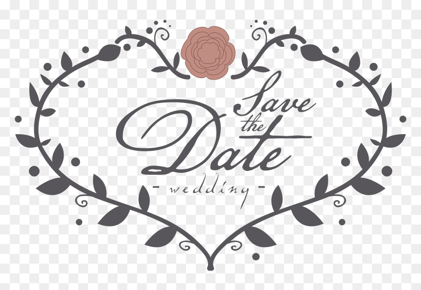 Heart Overlay Png -wedding Photo Overlay Text Elements - Save The Date Pngs, Transparent Png - overlay.png