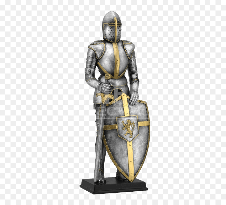 Lion Crest Suit Of Armor Statue - Knight Armor Medieval Times, HD Png Download - lion crest png