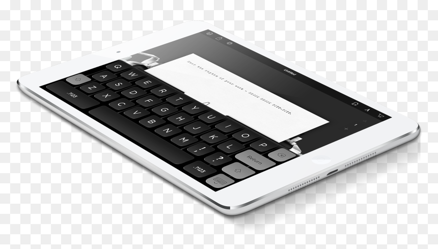 Ipad - White Ipad Angle, HD Png Download - tom hanks png