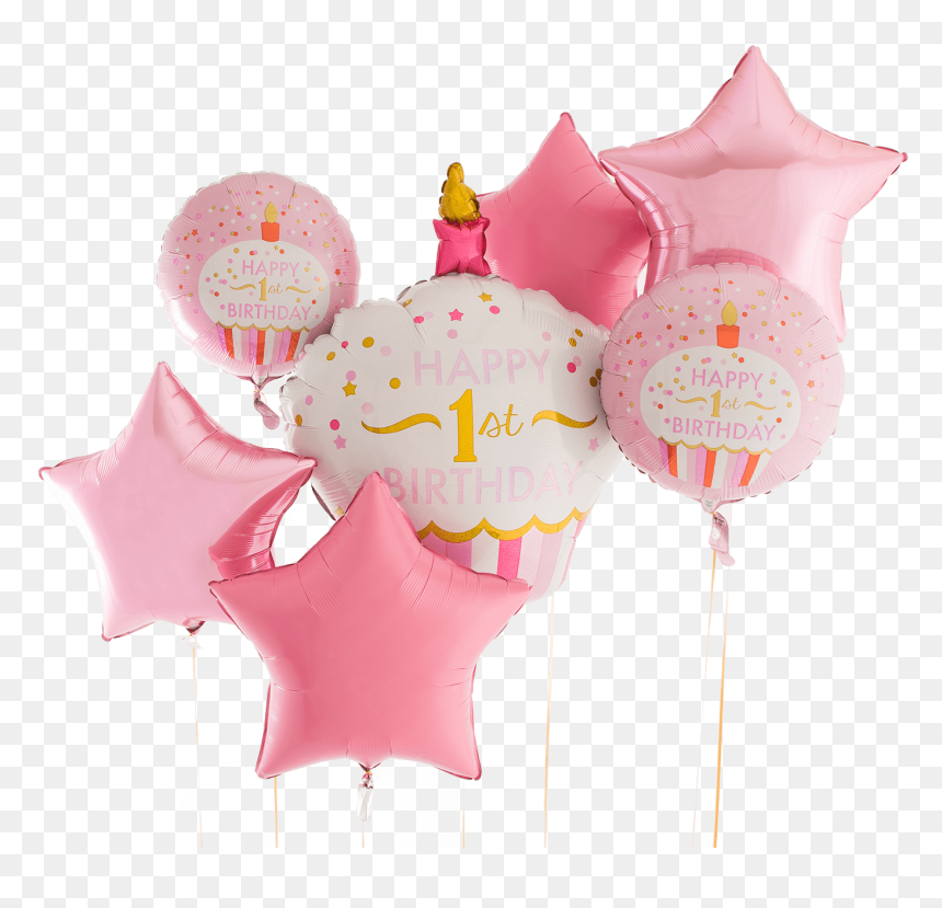 1st Birthday Pink Cupcake Bunch - Birthday Party, HD Png Download - pink cupcake png
