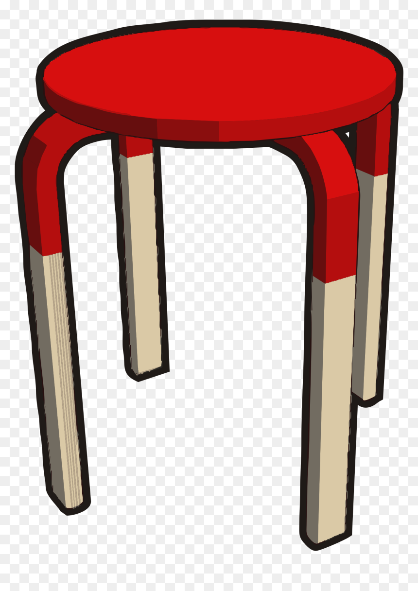 Frosta Stool, Half Red Clip Arts - Stool Clipart, HD Png Download - stuff png