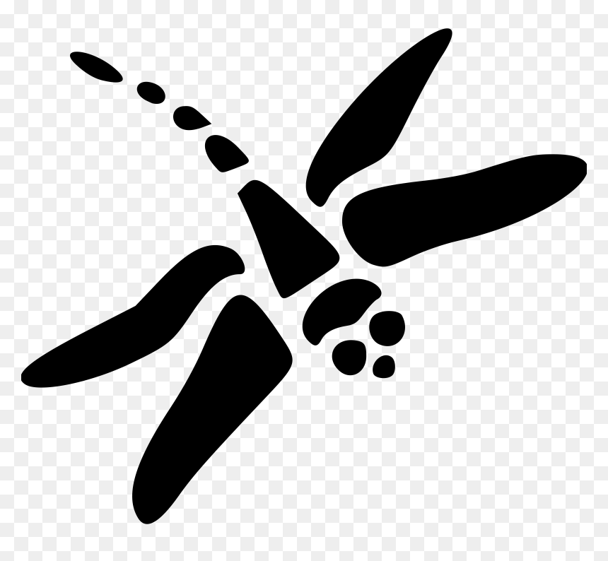 Dragon Fly 5 Clip Arts - Dragonfly Black And White Clip Art, HD Png Download - dragon fly png