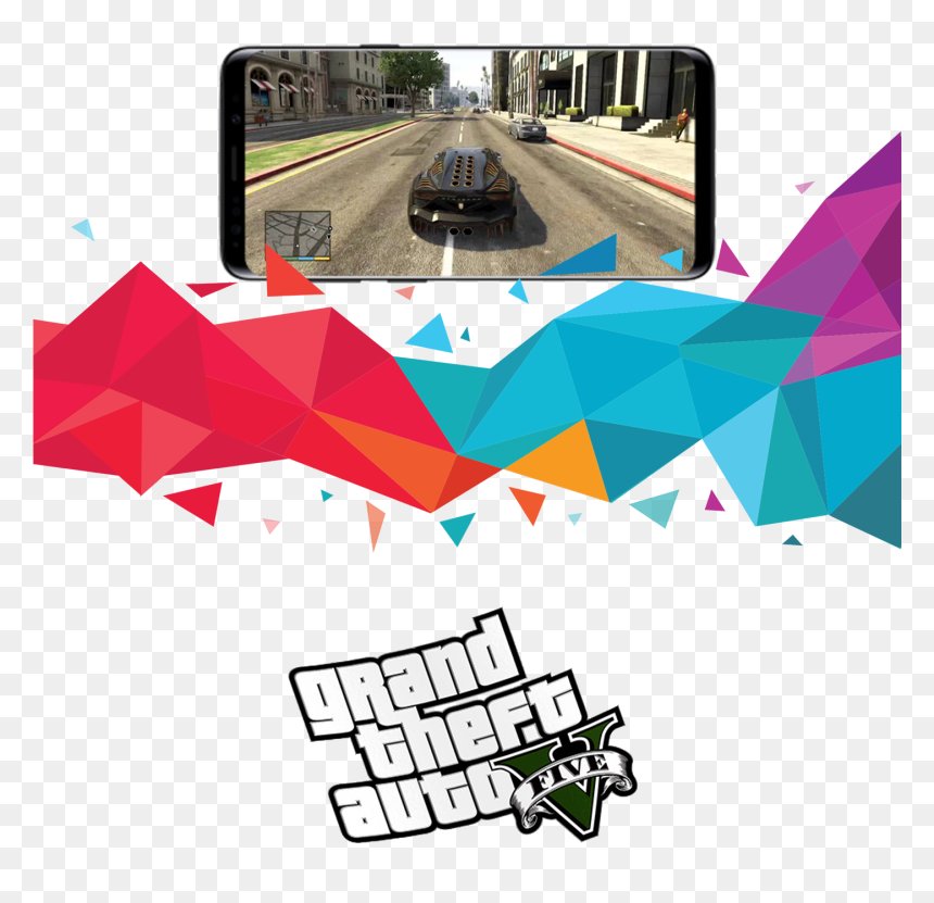 Gta 5 Android - Polygons Header, HD Png Download - gta v.png