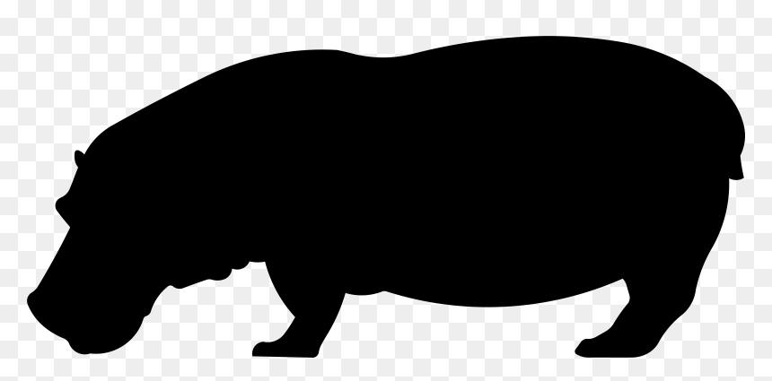 Hippo Silhouette Clip Art, HD Png Download - gorilla png