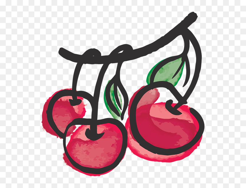 Fruits Illustration Png, Transparent Png - cherry png