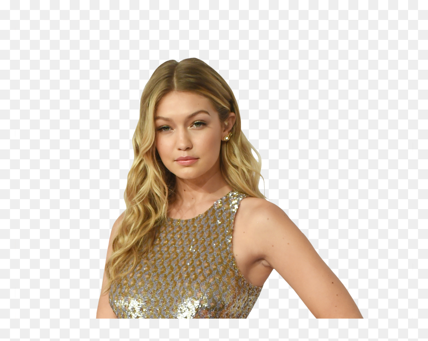 Gigi Hadid Jumpsuit Gold Cfda, HD Png Download - trump hair png