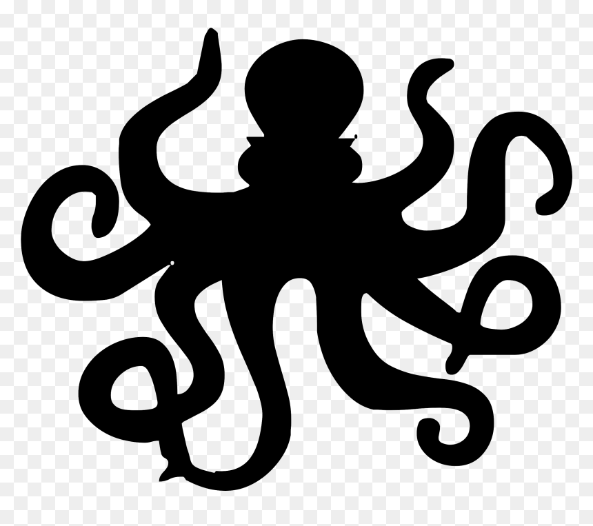 Octopus Silhouette Png, Transparent Png - octopus png