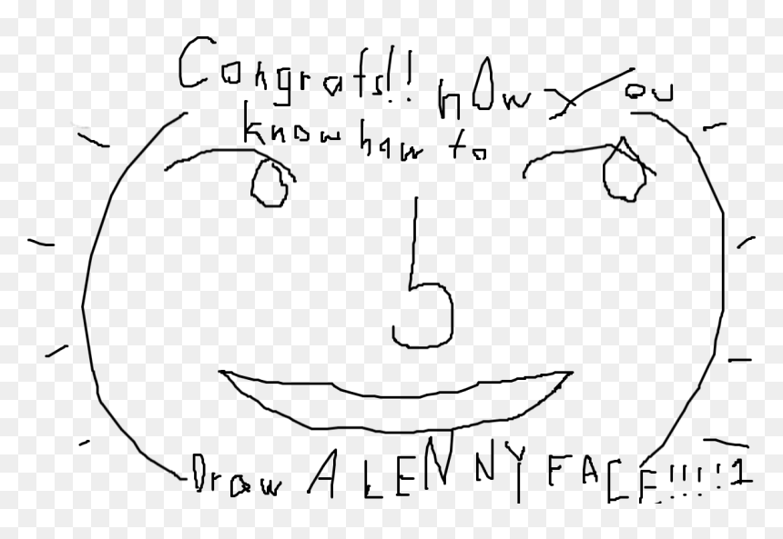 Line Art, HD Png Download - lenny face png