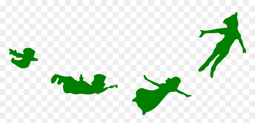 Silhouette Peter Pan Clipart, HD Png Download - tinkerbell png