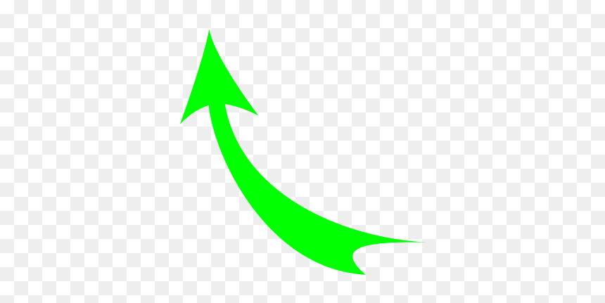 Red Curved Arrow Png, Transparent Png - green arrow png