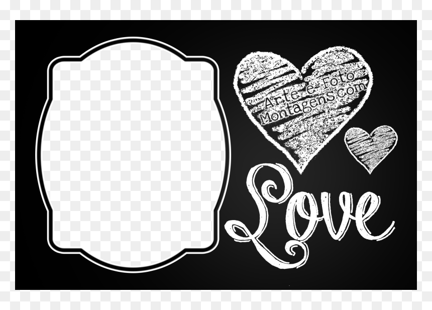 Moldura Para Fotos Love Png, Transparent Png - chalkboard png