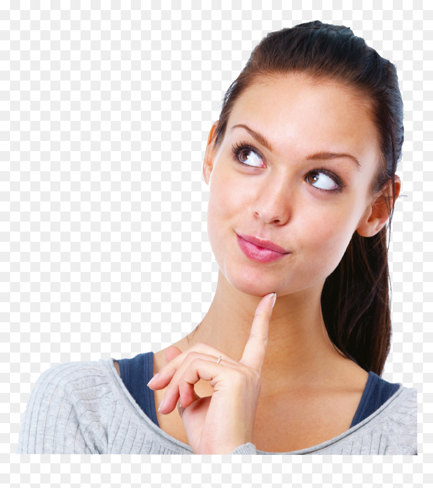 Woman Thinking, HD Png Download - thinking png