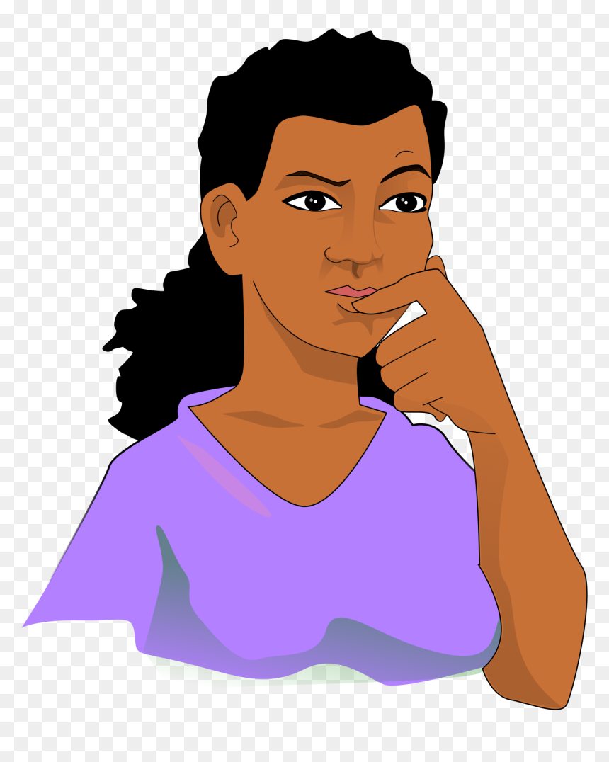 Thinking Woman Clip Art, HD Png Download - thinking png
