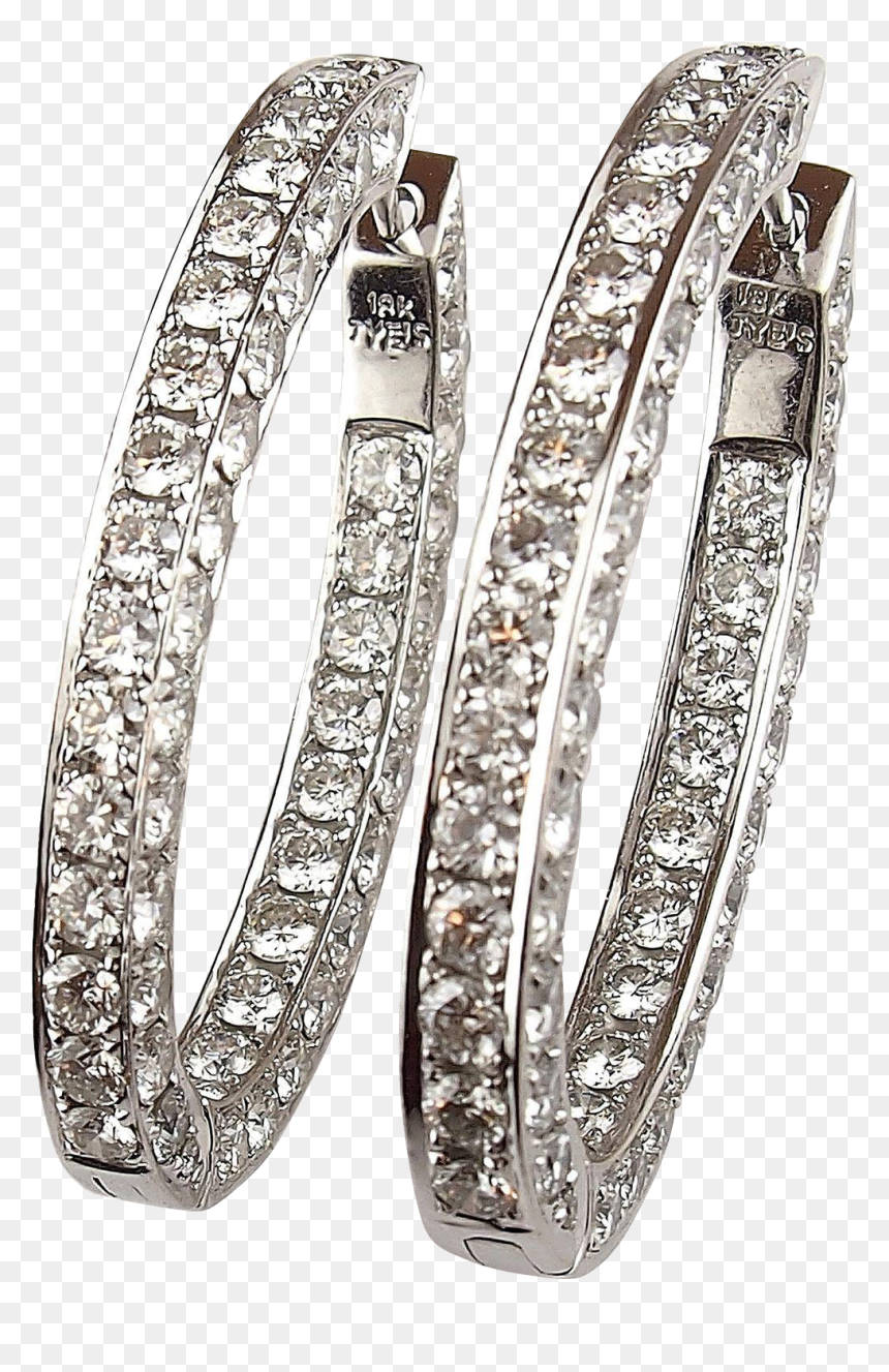 Inside-out Hoop Earrings , Png Download - Bangle, Transparent Png - hoop earring png