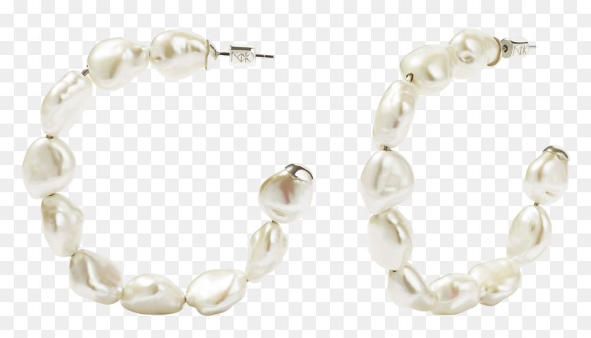 Transparent Hoop Earring Png - Pearl, Png Download - hoop earring png