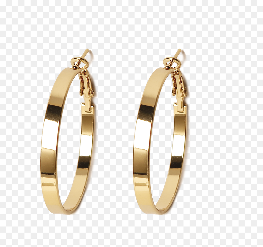 Earrings, HD Png Download - hoop earring png