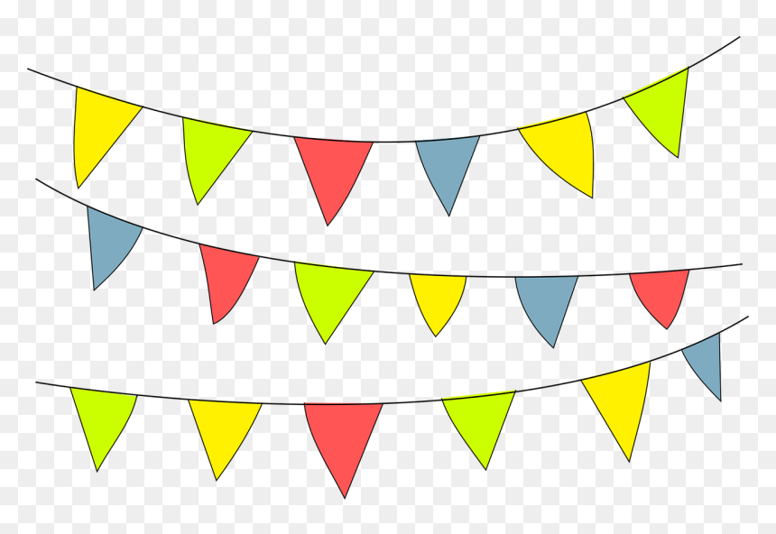 Pennant, Party, Ornament, Mood, Decorate, Garland - Schönes Sommerfest, HD Png Download - party vector png
