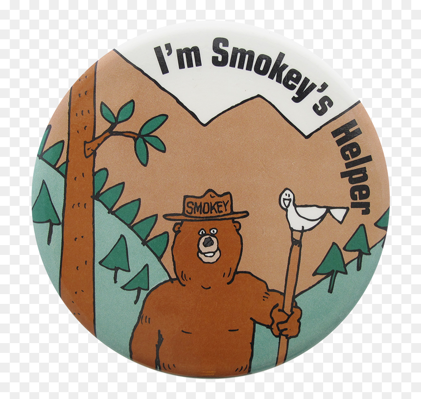 Smokey"s Helper Cause Button Museum - Smokey Bear, HD Png Download - smokey png