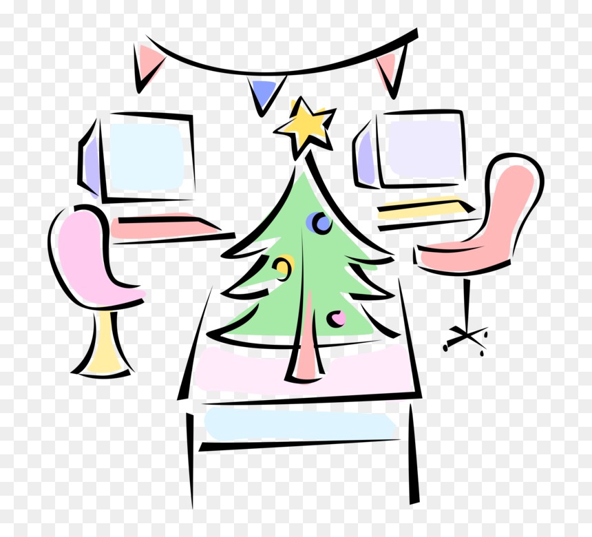 Vector Illustration Of Festive Season Office Party, HD Png Download - party vector png