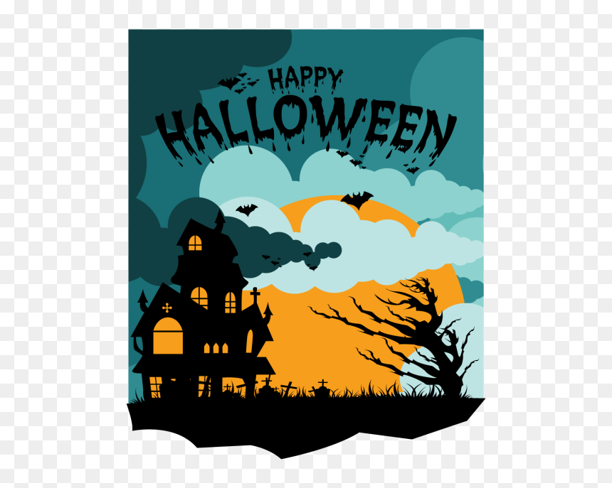 Clip Art Vector Background Illustration Moon - Free Bewitched, HD Png Download - party vector png