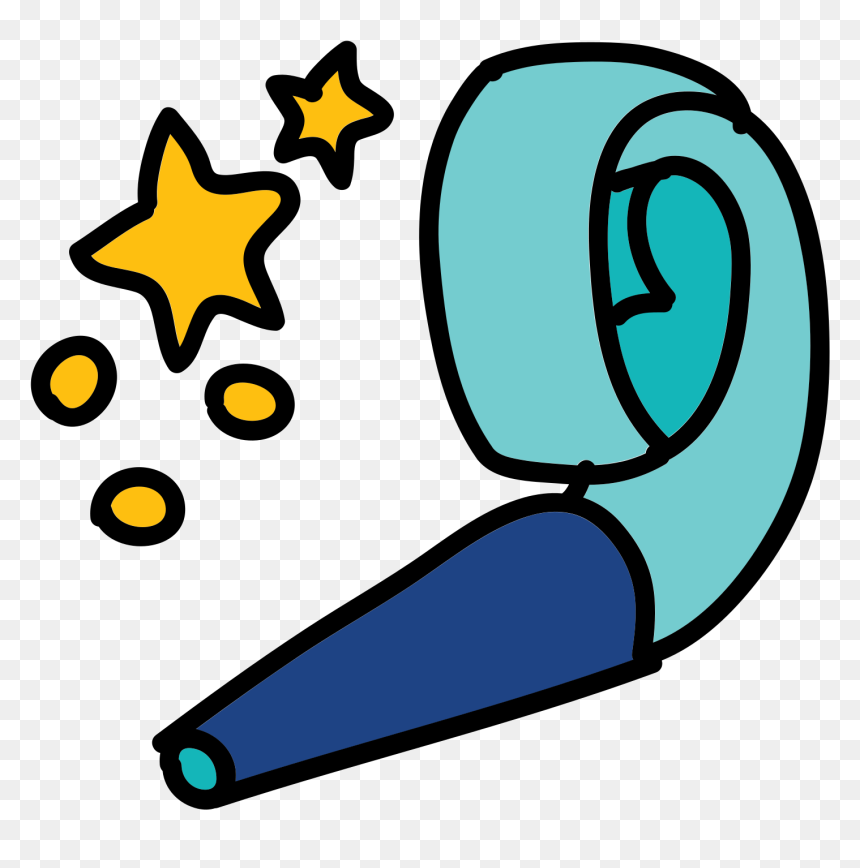 Doodle Icon - Png Clipart Whistle Party Png, Transparent Png - party vector png