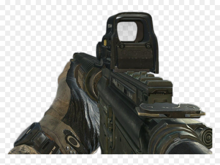 M16a4 Holographic Sight Mw3 - Holographic Sight Mw3, HD Png Download - gun .png