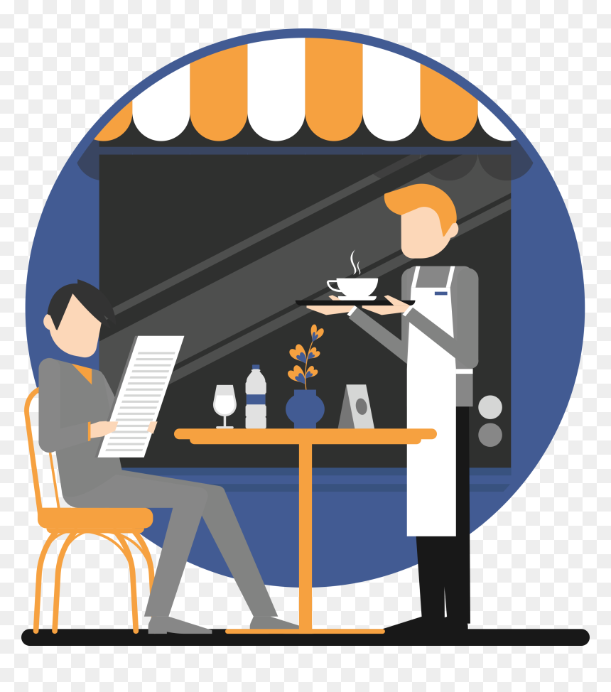 Clip Art Coffee Shop Clip Art - 點 餐 上 菜 流程, HD Png Download - coffee shop png