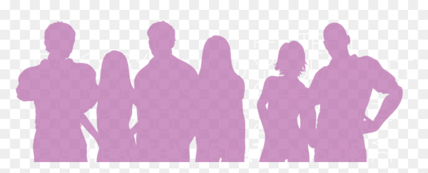 Group Of People Black And White Clipart, HD Png Download - teens png