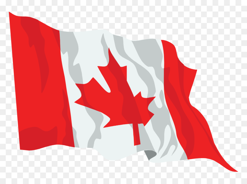 Plant,leaf,red Flag - Waving Canadian Flag Png, Transparent Png - canada leaf png