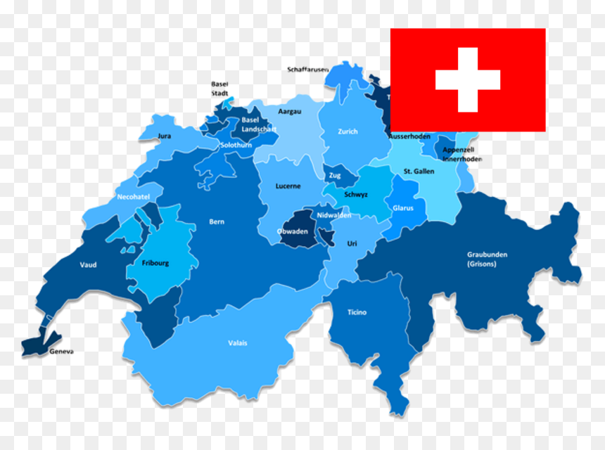 Map Of Switzerland Template, HD Png Download - switzerland flag png