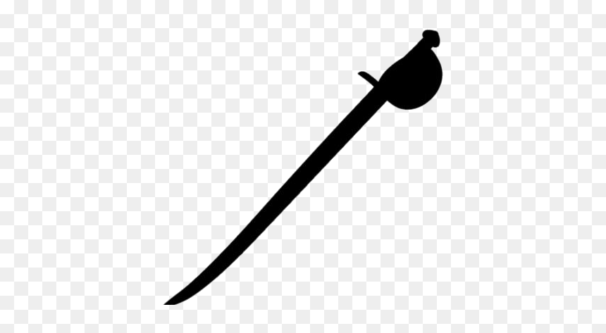 Pirate Sword Png Silhouette Transparent Background - Sword, Png Download - rapier png