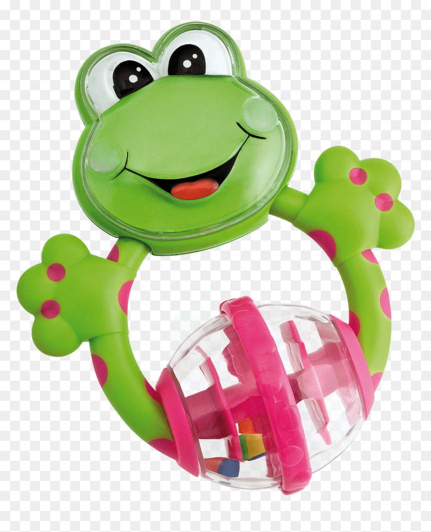 Fun Teething Rattle Frog - Chicco Frog, HD Png Download - rattle png