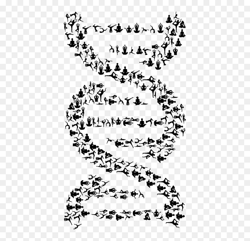 Art,symmetry,monochrome Photography - Dna Helix Black White, HD Png Download - dna helix png