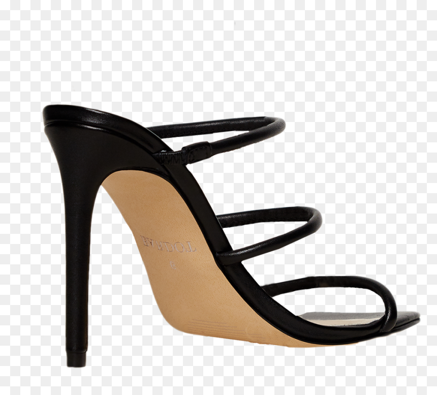 Tri Leather Strap Heel In Colour Meteorite - Basic Pump, HD Png Download - leather strap png