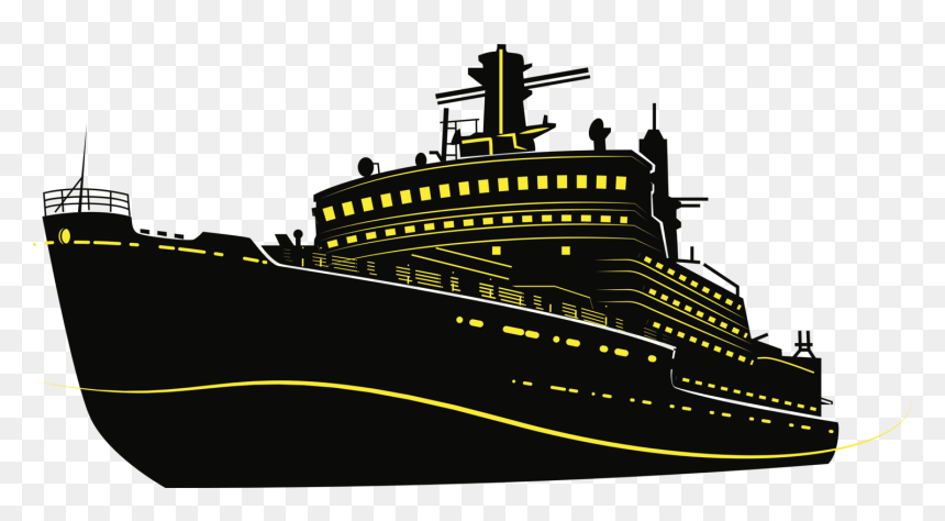 Ocean Liner,watercraft,heavy Cruiser - Cargo Ship Silhouette Png, Transparent Png - ocean clipart png
