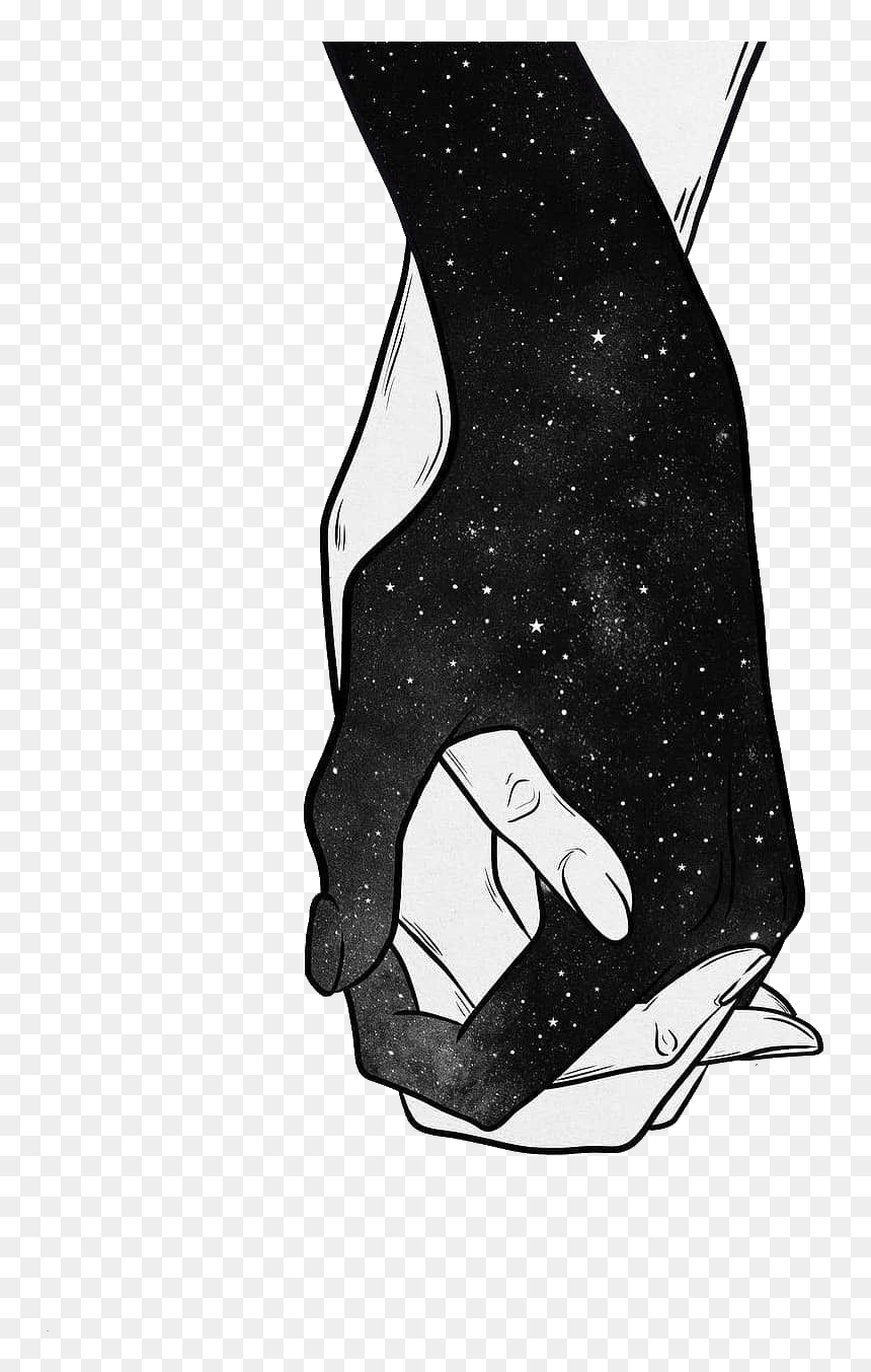 Galaxy Flower Tumblr Sticker Gardening Flower And Vegetables - Aesthetic Black And White, HD Png Download - galaxy tumblr png