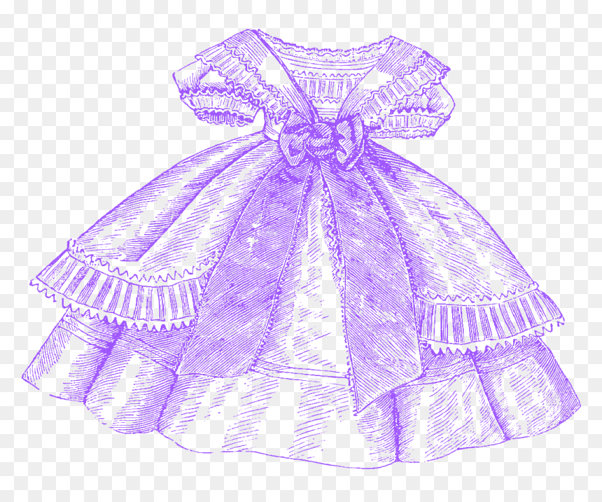Purple Dress Clipart , Png Download - Dress, Transparent Png - dress clipart png