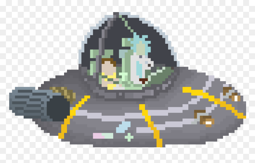Rick And Morty Ship Png, Transparent Png - spaceship sprite png