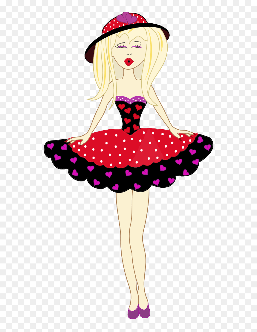 Pink Outline Clipground, HD Png Download - dress clipart png