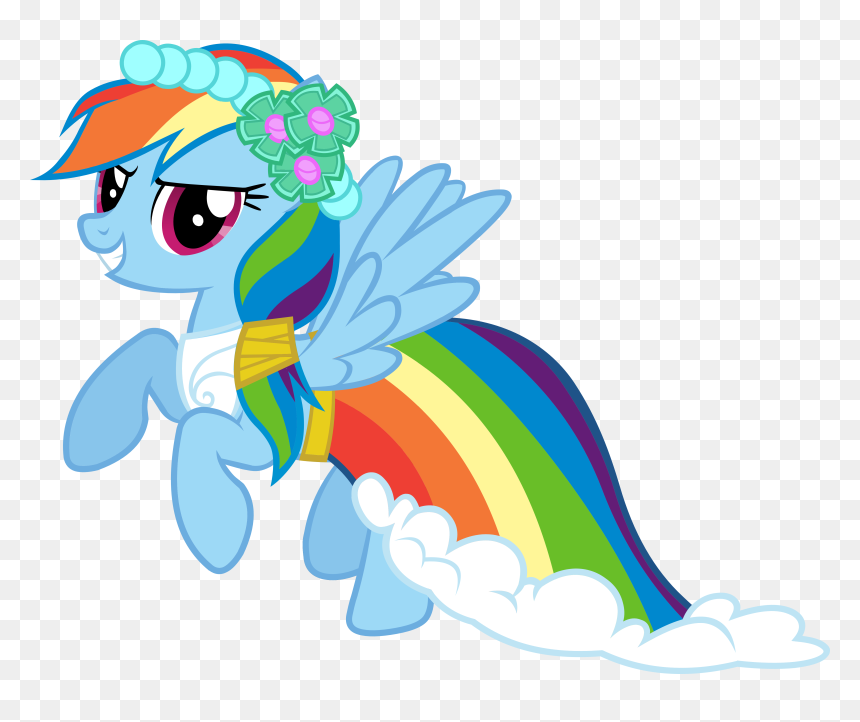 Rainbow"s Bridesmaid Dress - Mlp Rainbow Dash Dress, HD Png Download - rainbows png