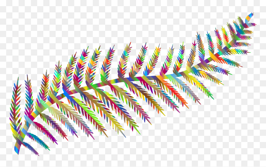 Prismatic Fern Leaf Silhouette By Karen Arnold Clip - Transparent Background Ferns Clipart, HD Png Download - arnold png