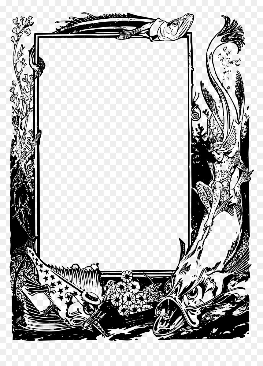 An Old Image Template Clip Arts - Sea Fairies Sea Devils Baum, HD Png Download - old photo border png