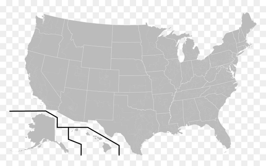 Us House Blank White Borders - Us House Map 2016, HD Png Download - white borders png