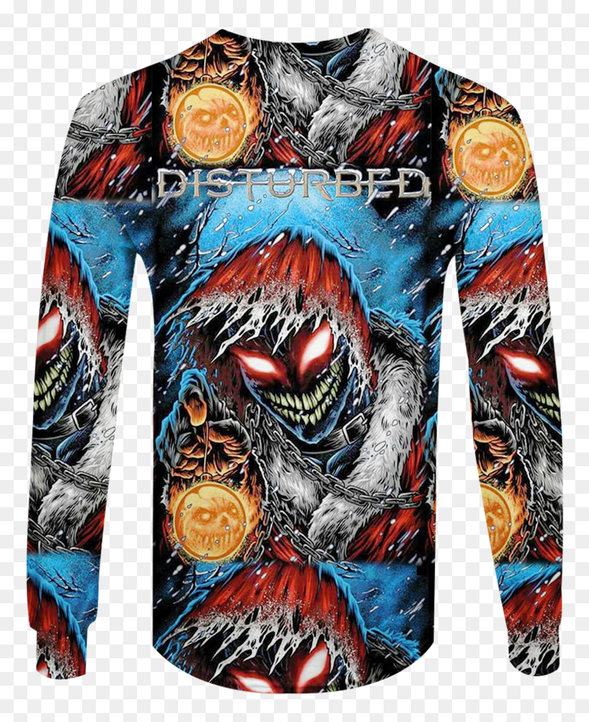 3d Print Disturbed Rock Band Long Sleeve, HD Png Download - disturbed png