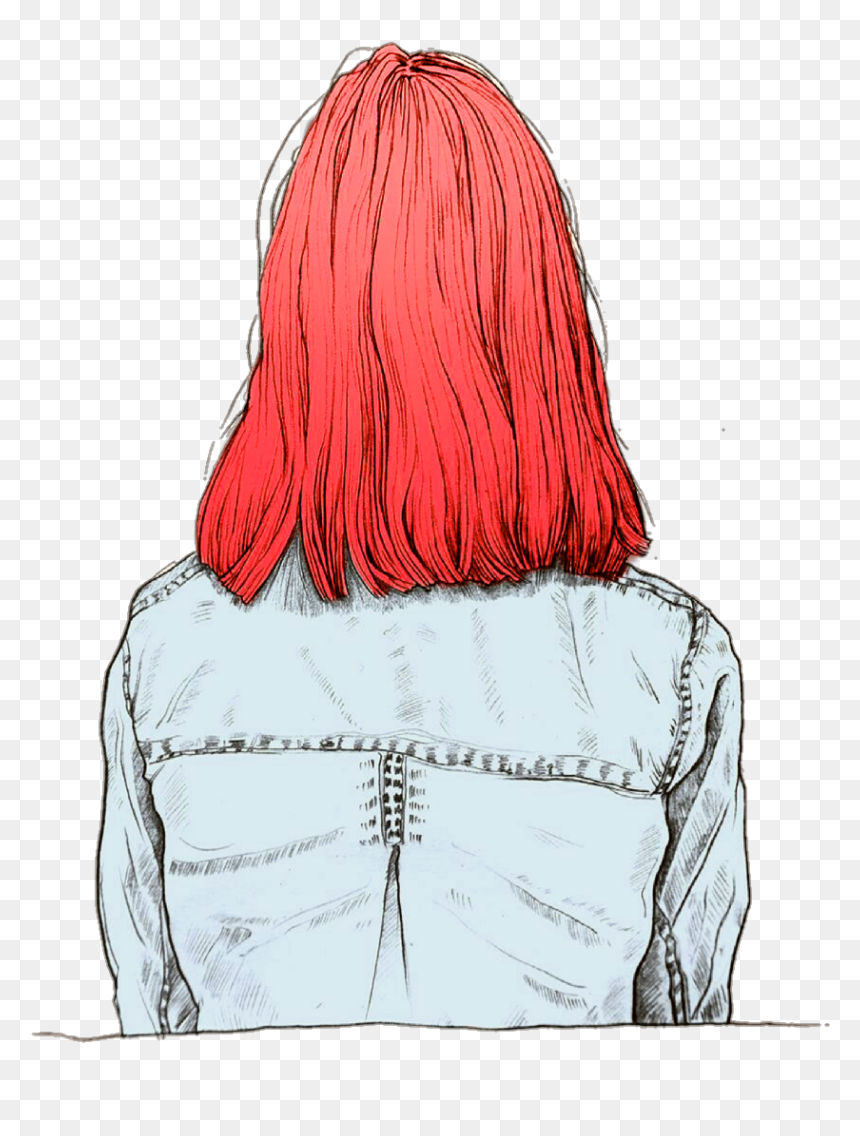 Girl, Pink, And Art Image - Pink Hair Girl Illustration, HD Png Download - disturbed png