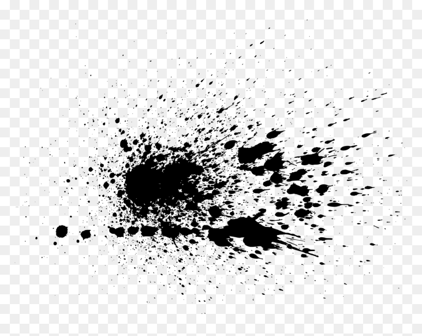Monochrome, HD Png Download - grunge splatter png